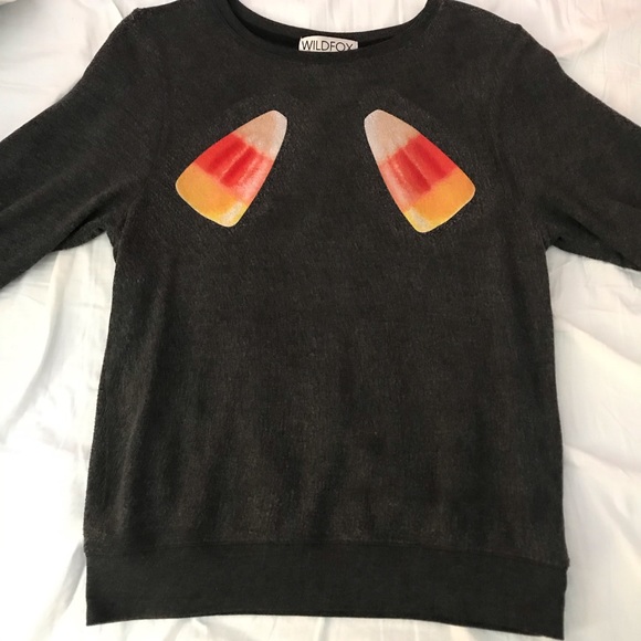 Shortened sleeve Wildfox candy corn jumper - Picture 2 of 10